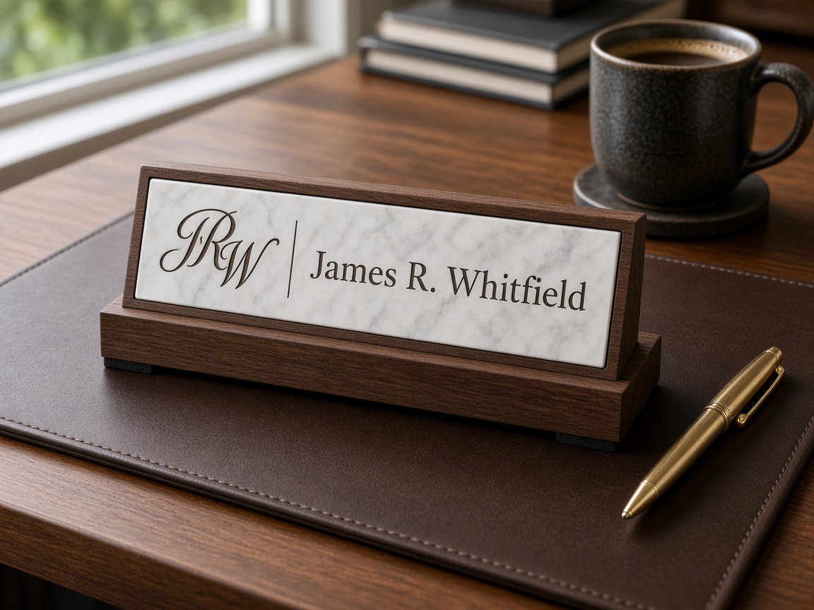 Desk Name Plates concept mockup