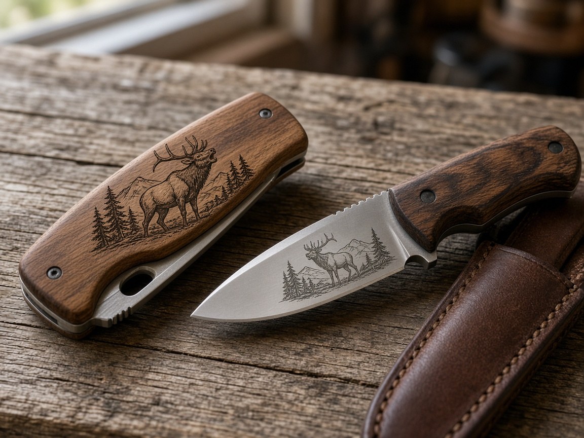 Elk Pocket & Hunting Knives concept mockup
