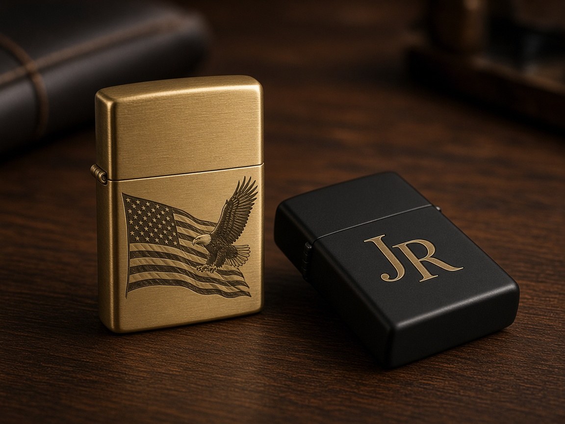 Lighters & Stock Engraving concept mockup