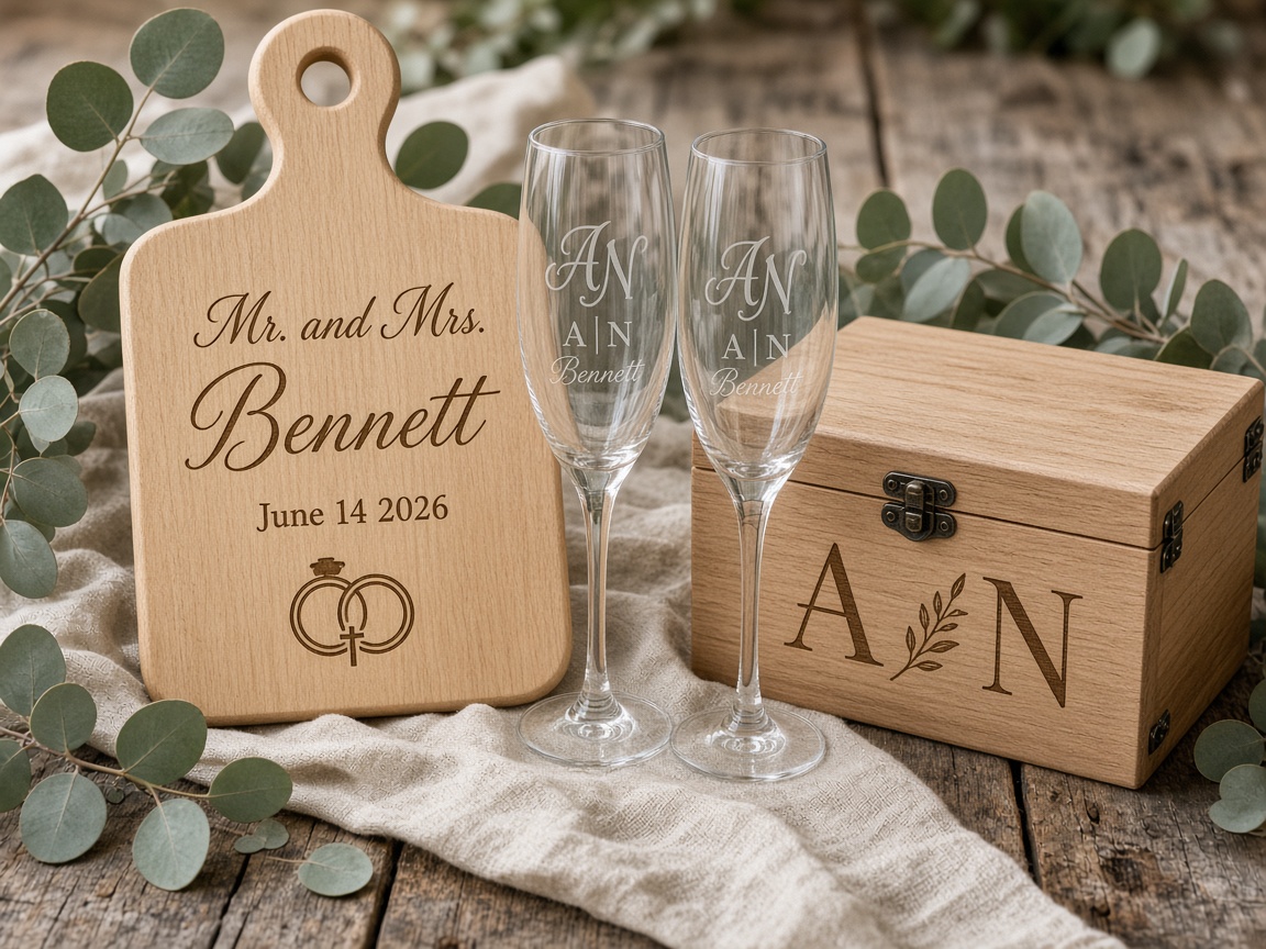 Wedding & Anniversary Gifts concept mockup